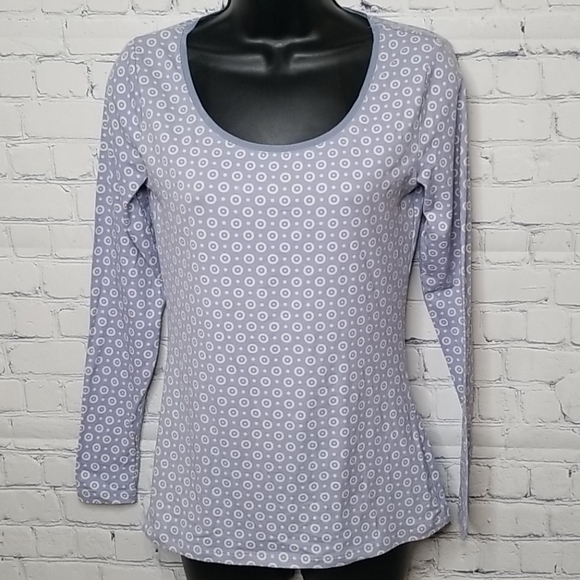 Ann Taylor polka dot long sleeve top - Picture 2 of 6